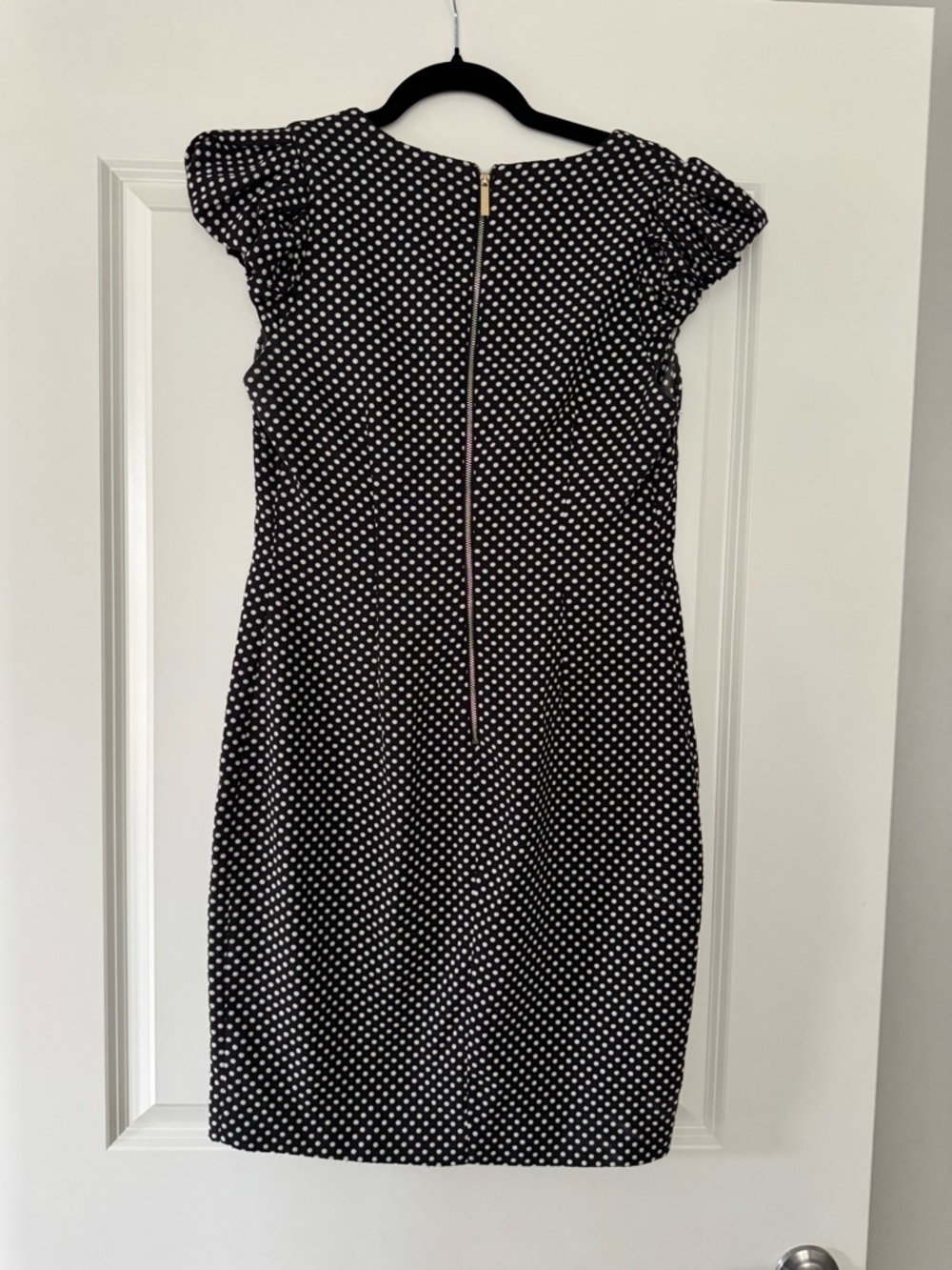 Calvin Klein Black Polka Dot Cap Sleeve Dress - Picture 4 of 4